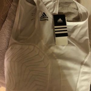 Adidas compression tank top white size small